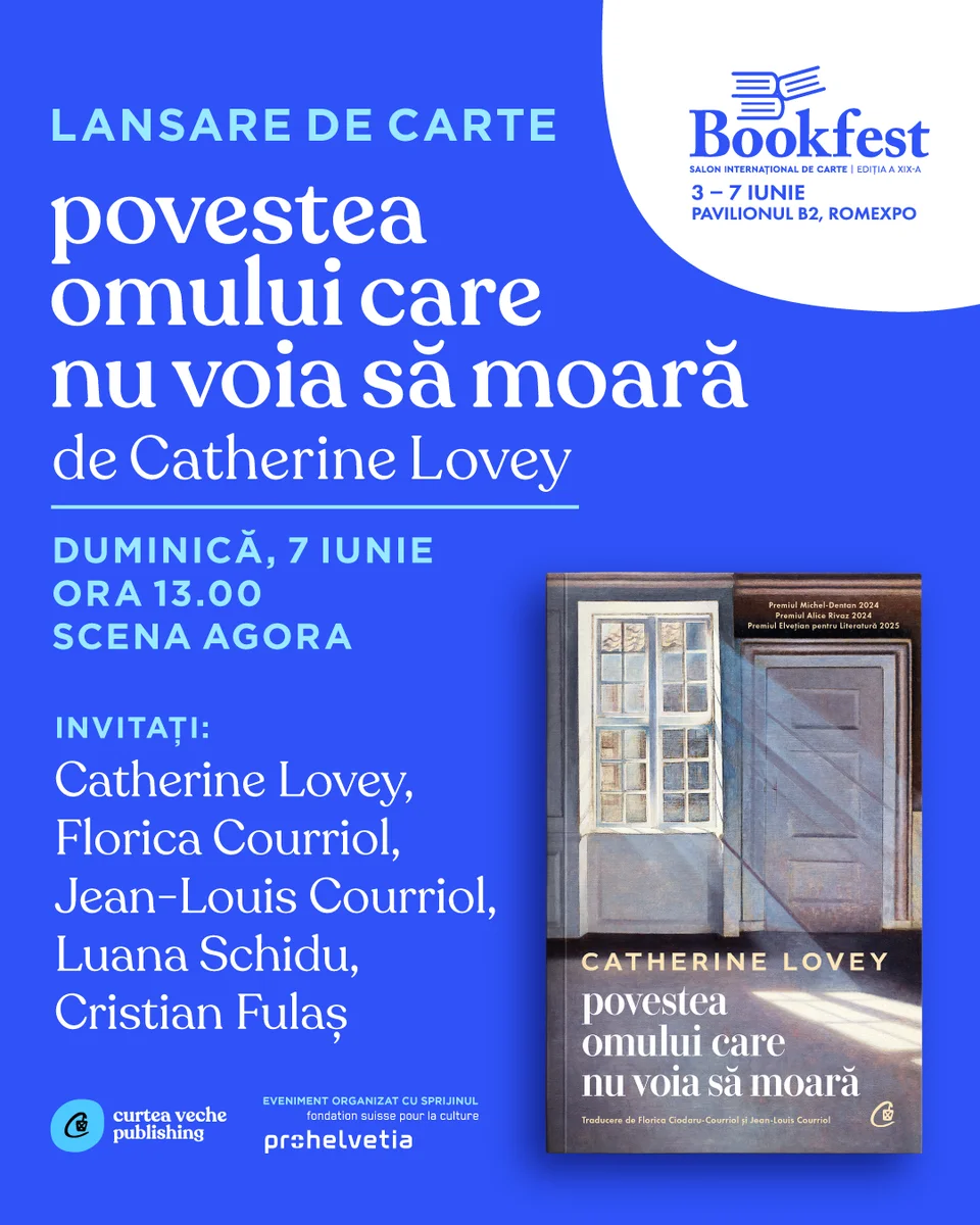 Catherine Lovey, scriitoare elvețiană triplu premiată, vine în România