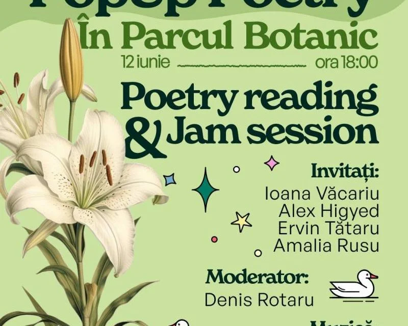 Poezie în Parcul Botanic și proză scurtă la Scârț Loc Lejer, în iunie, la Timișoara