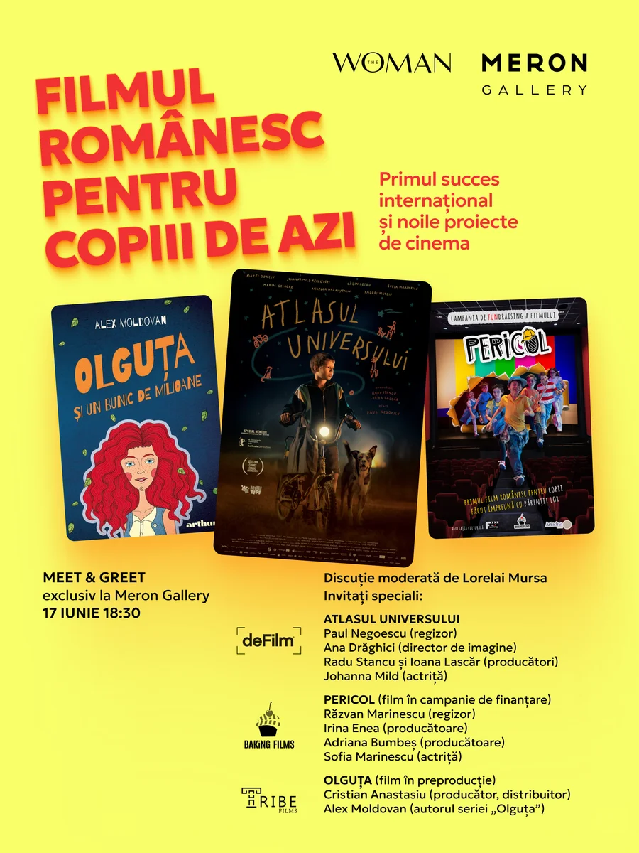 Trei filme românești pentru copii, prezentate la Cluj-Napoca pe 17 iunie