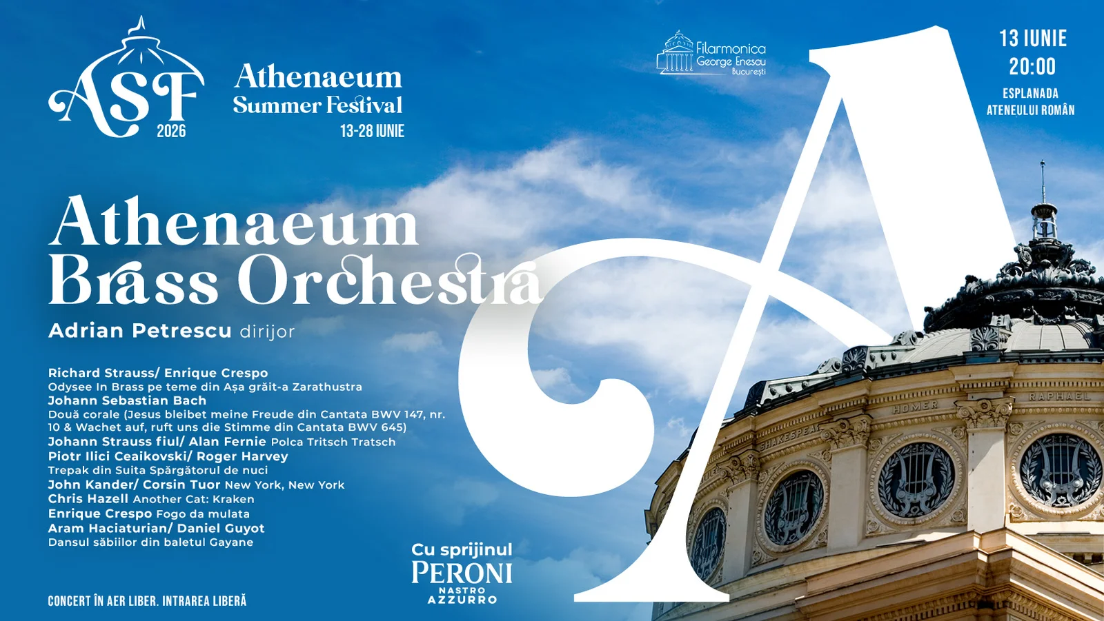 Athenaeum Summer Festival 2026 deschide sezonul estival al Filarmonicii