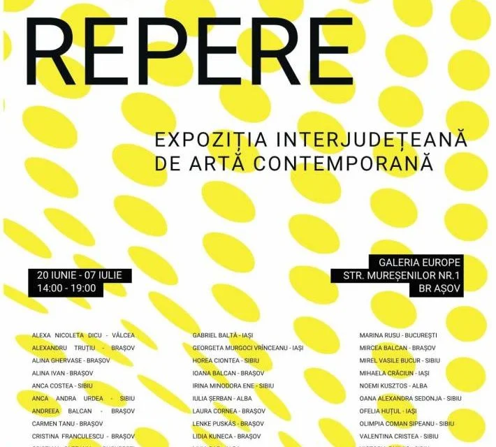 Expoziția „Repere" de artă contemporană, la Galeria „Europe" din Brașov