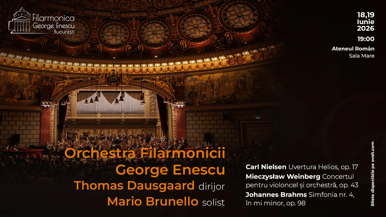 Dausgaard și Brunello, la Filarmonica George Enescu pe 18 și 19 iunie