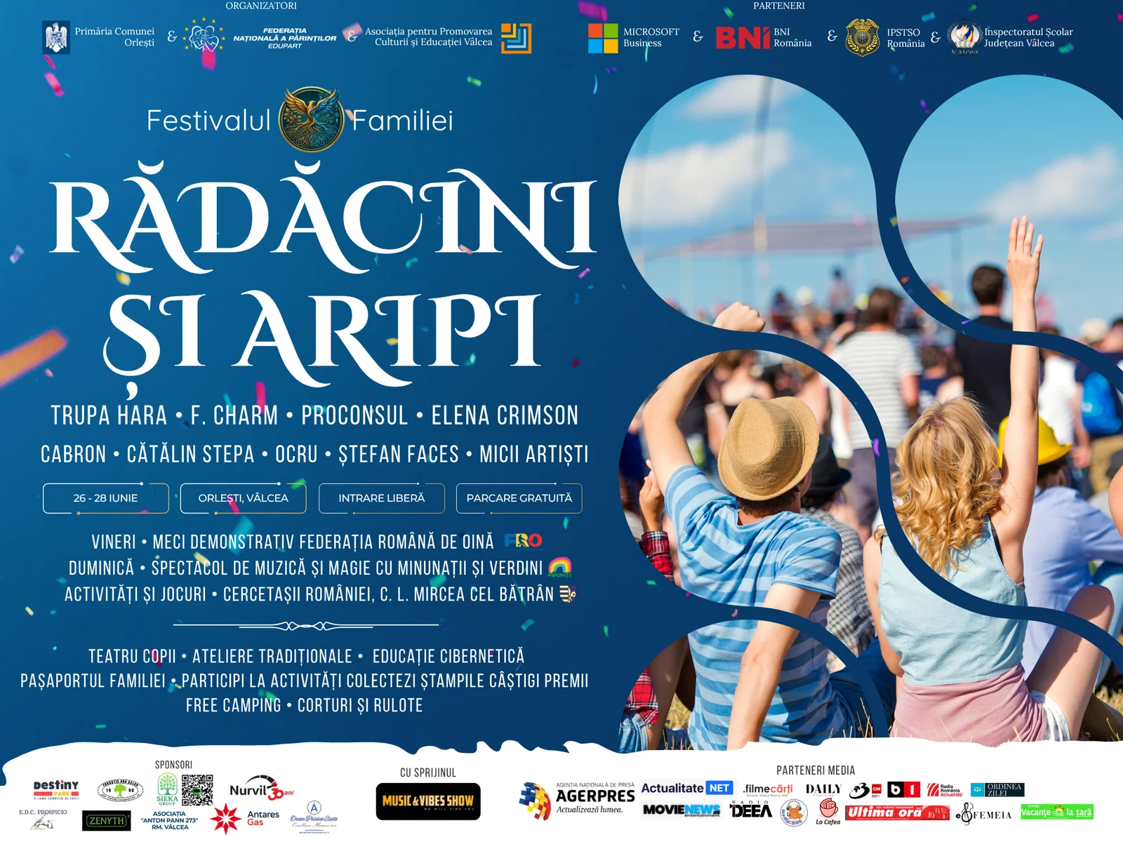 „Rădăcini și Aripi – Festivalul Familiei", prima ediție în județul Vâlcea