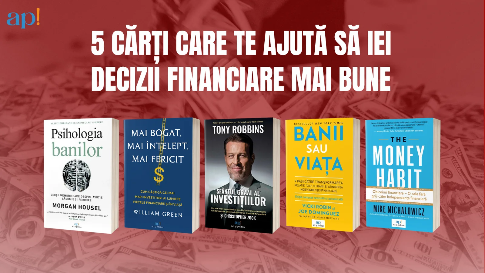 Cinci cărți de educație financiară recomandate de Editura ap!