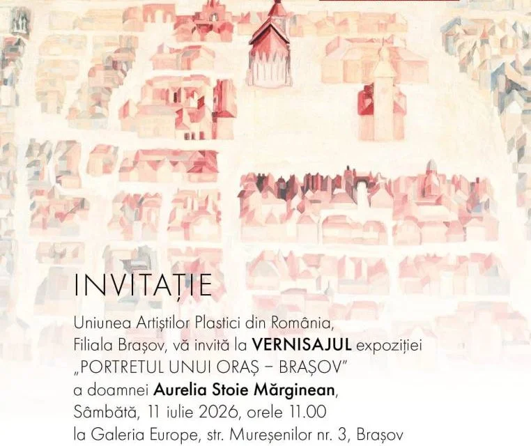 Aurelia Stoie Mărginean expune „Portretul unui oraș, Brașov" la Galeriile Europe