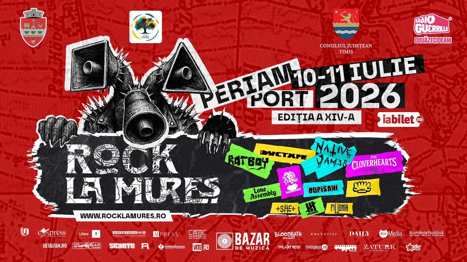 Rock la Mureș XIV, ediție cu opt premiere internaționale la Periam Port