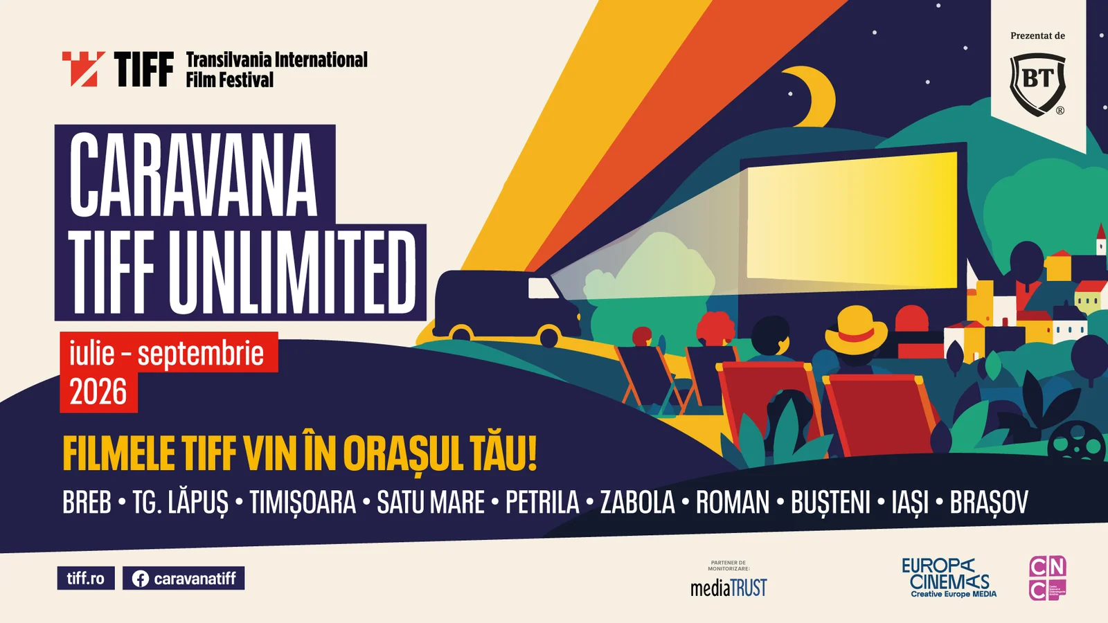 Caravana TIFF Unlimited ajunge în zece orașe, în al 17-lea an consecutiv