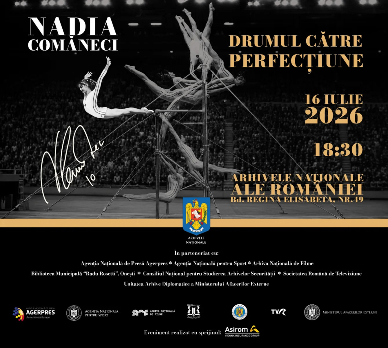 Arhivele Naționale deschid expoziția „Nadia Comăneci – Drumul către perfecțiune"