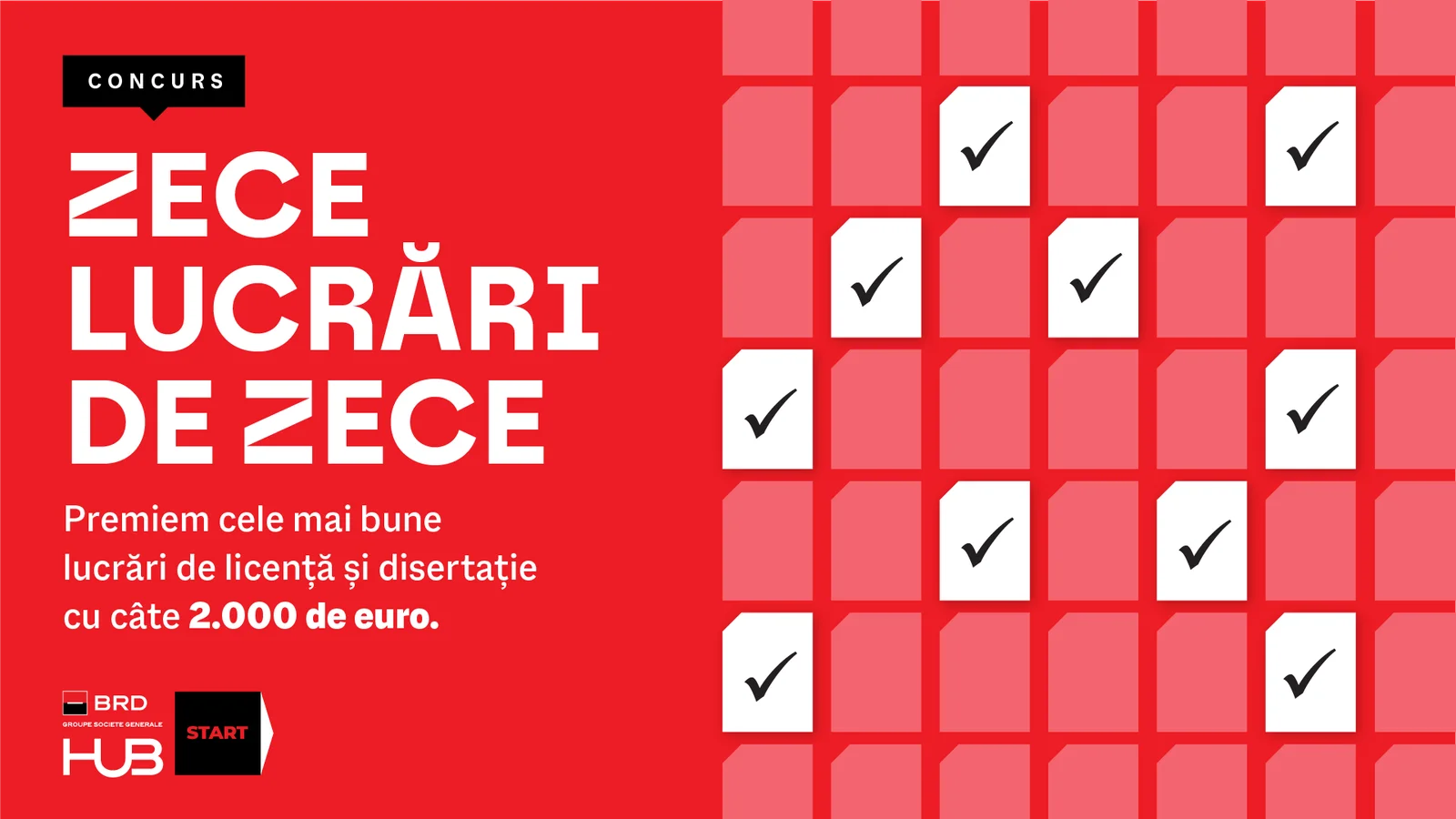 BRD HUB START premiază lucrările de licență și disertație cu 2.000 de euro fiecare