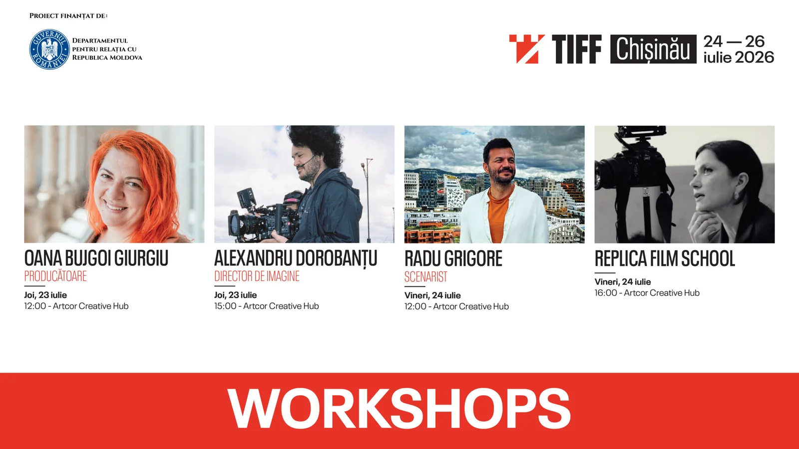 TIFF Chișinău 2025: workshop-uri și masterclass-uri pentru industria de film