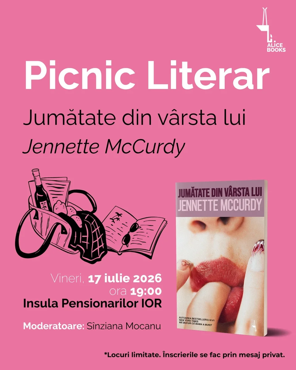 Alice Books lansează seria Picnicuri literare cu romanul debut al lui Jennette McCurdy