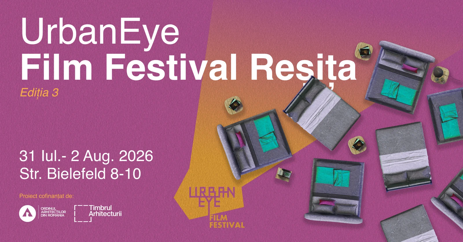 UrbanEye Film Festival revine la Reșița, ediția a treia, în iulie 2026