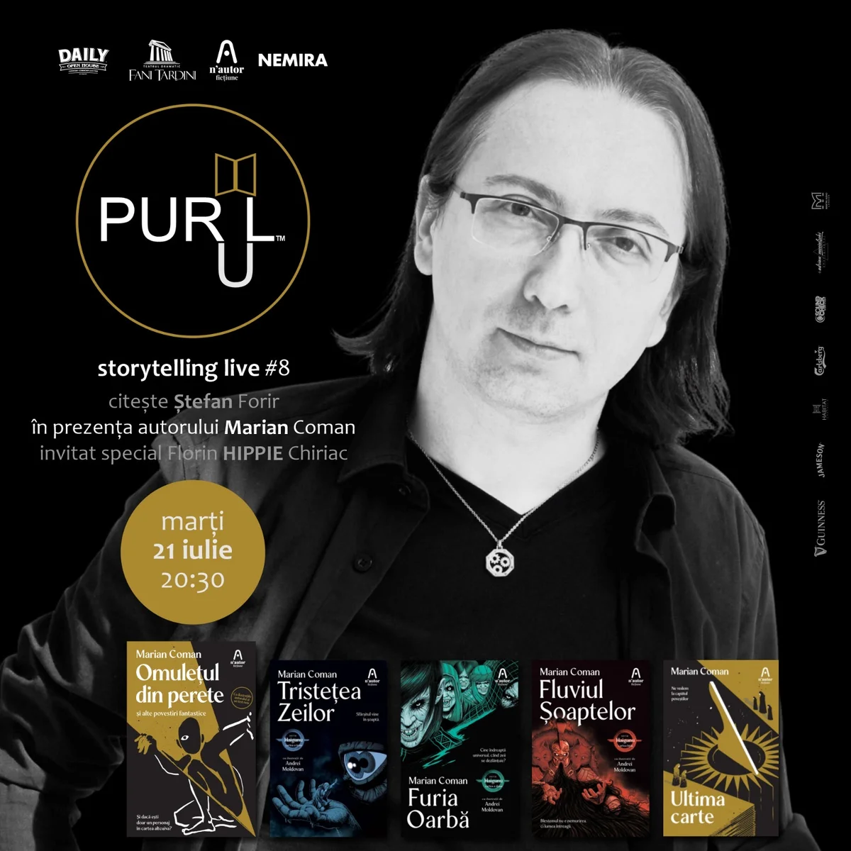 PURUL încheie stagiunea la Galați cu scriitorul Marian Coman