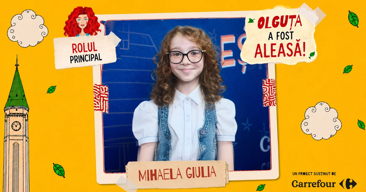 Mihaela Giulia, de 12 ani, va juca rolul Olguței în adaptarea cinematografică