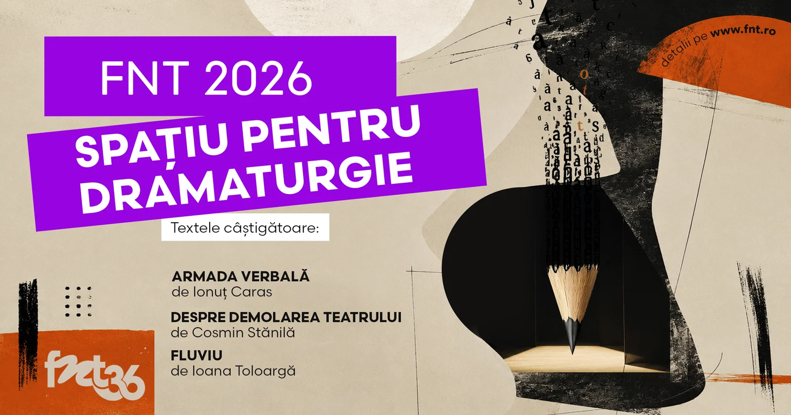 FNT 2026: trei texte noi selectate în concursul de dramaturgie românească