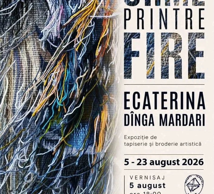 „Urme printre fire", tapiserie și broderie de Ecaterina Dînga Mardari la MNȚR