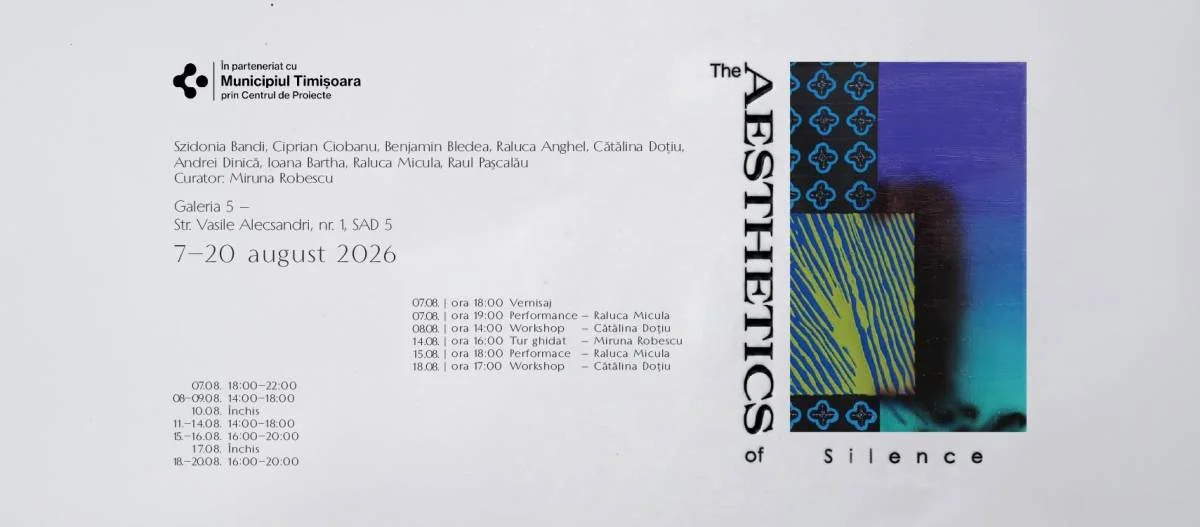 „The Aesthetics of Silence", expoziție de grup la Galeria 5 din Timișoara