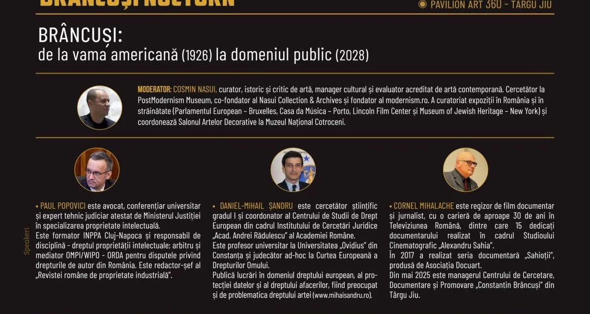 Brâncuși Nocturn 2026: patru zile de film, dezbatere și performance la Târgu Jiu