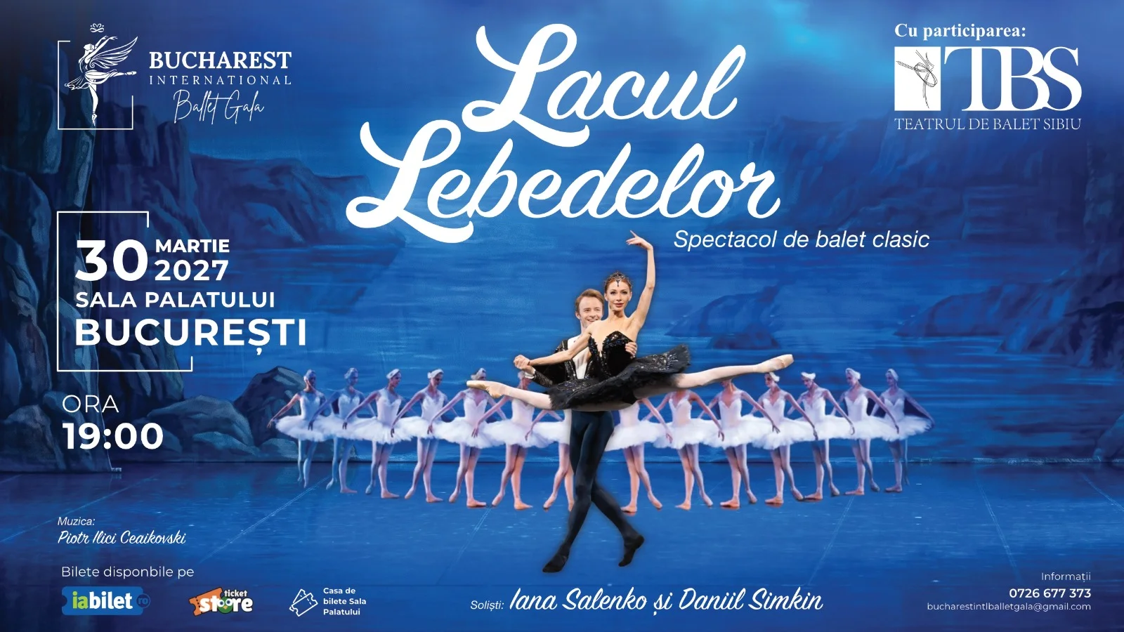 Bucharest International Ballet Gala 2027: „Lacul Lebedelor" la Sala Palatului