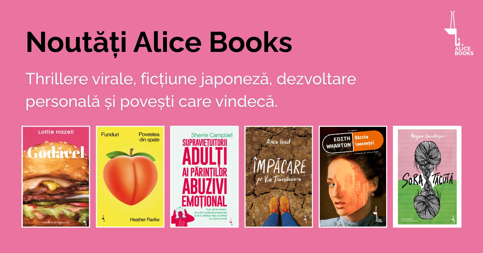 Alice Books propune pentru vară thrillere, eseuri culturale și ficțiune terapeutică