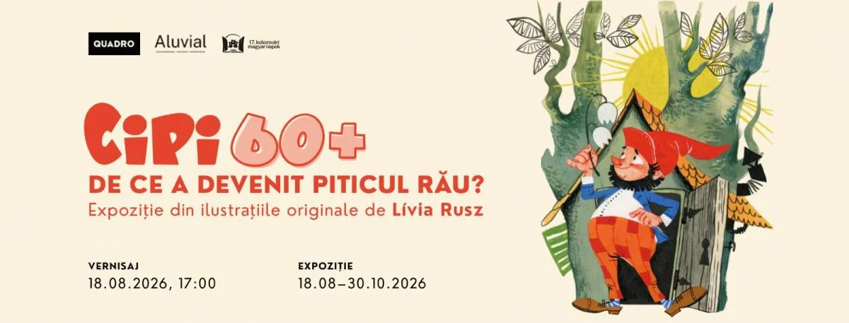 Ilustrațiile originale ale Liviei Rusz, expuse la Cluj în cadrul „Cipi 60+"