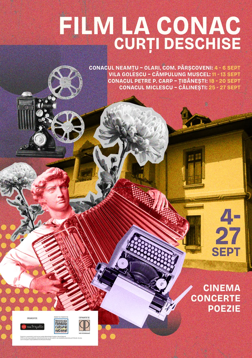 Film la Conac – Curți Deschise: cinema și muzică în patru conace istorice