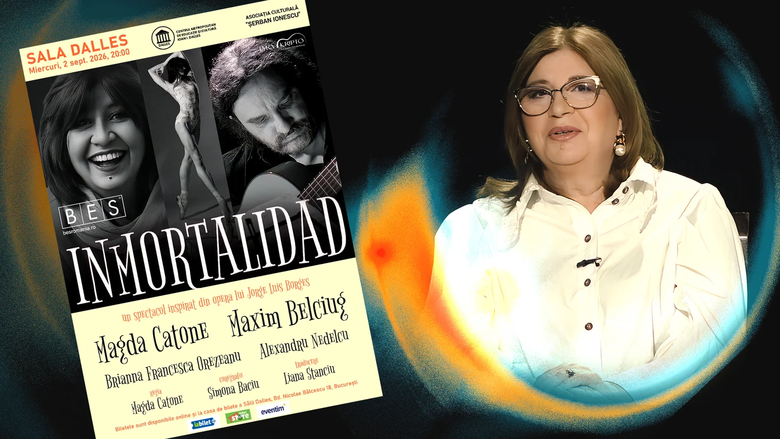 „INMORTALIDAD", spectacol după Borges, în premieră la Sala Dalles