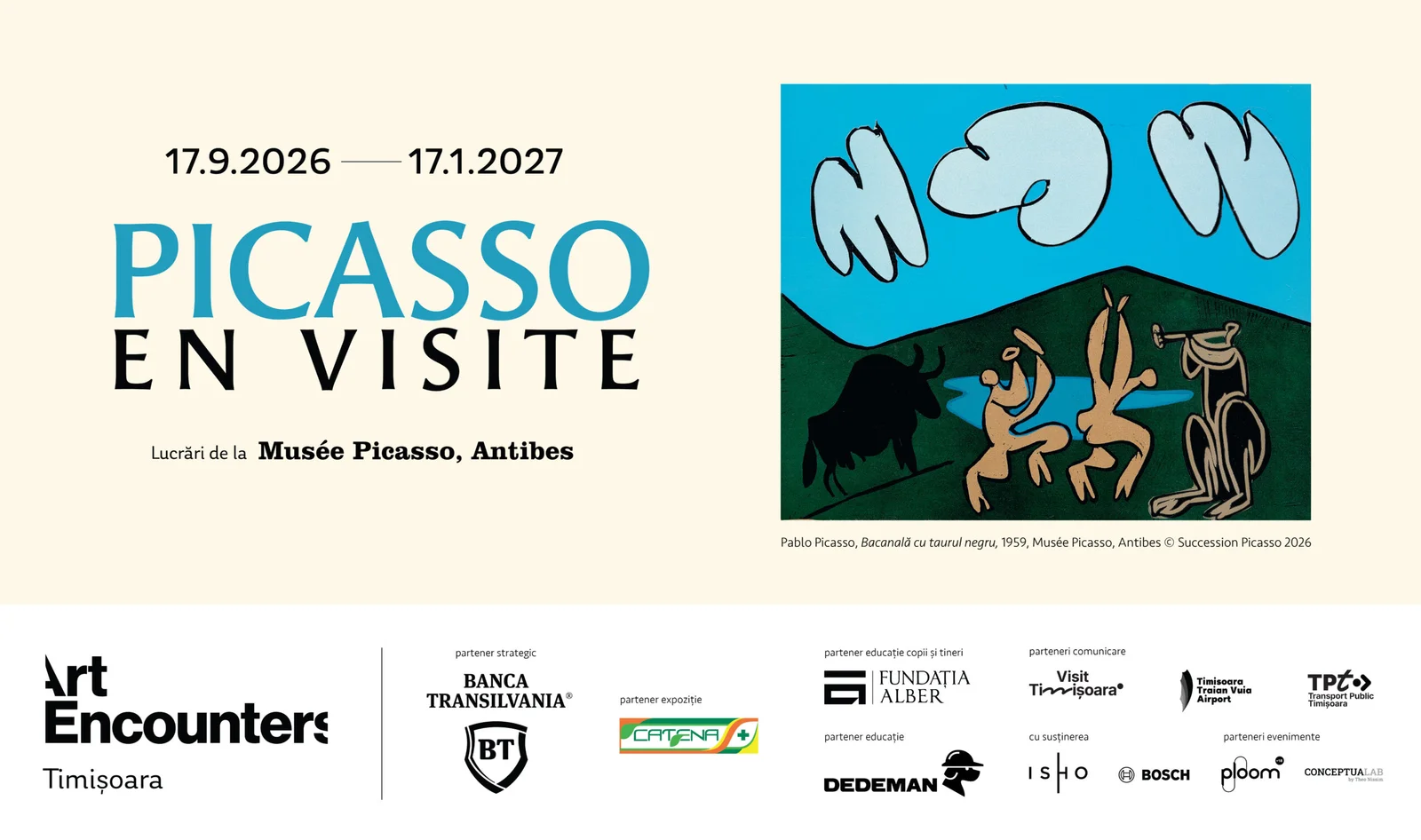 69 de lucrări Picasso din colecția Musée Antibes, expuse la Timișoara