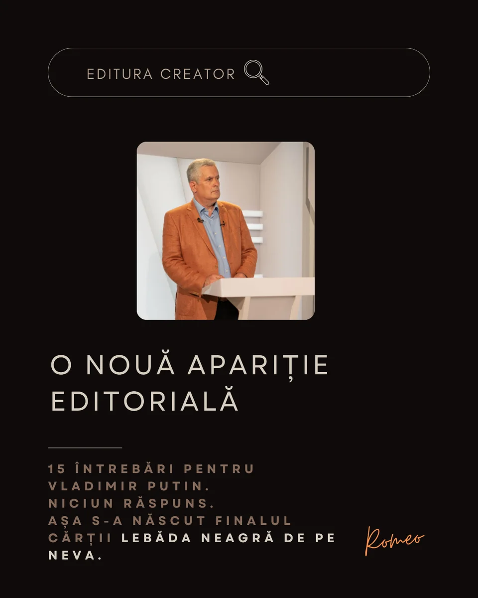 Romeo Couți încheie trilogia „Lebăda Neagră" cu un volum despre relațiile româno-ruse