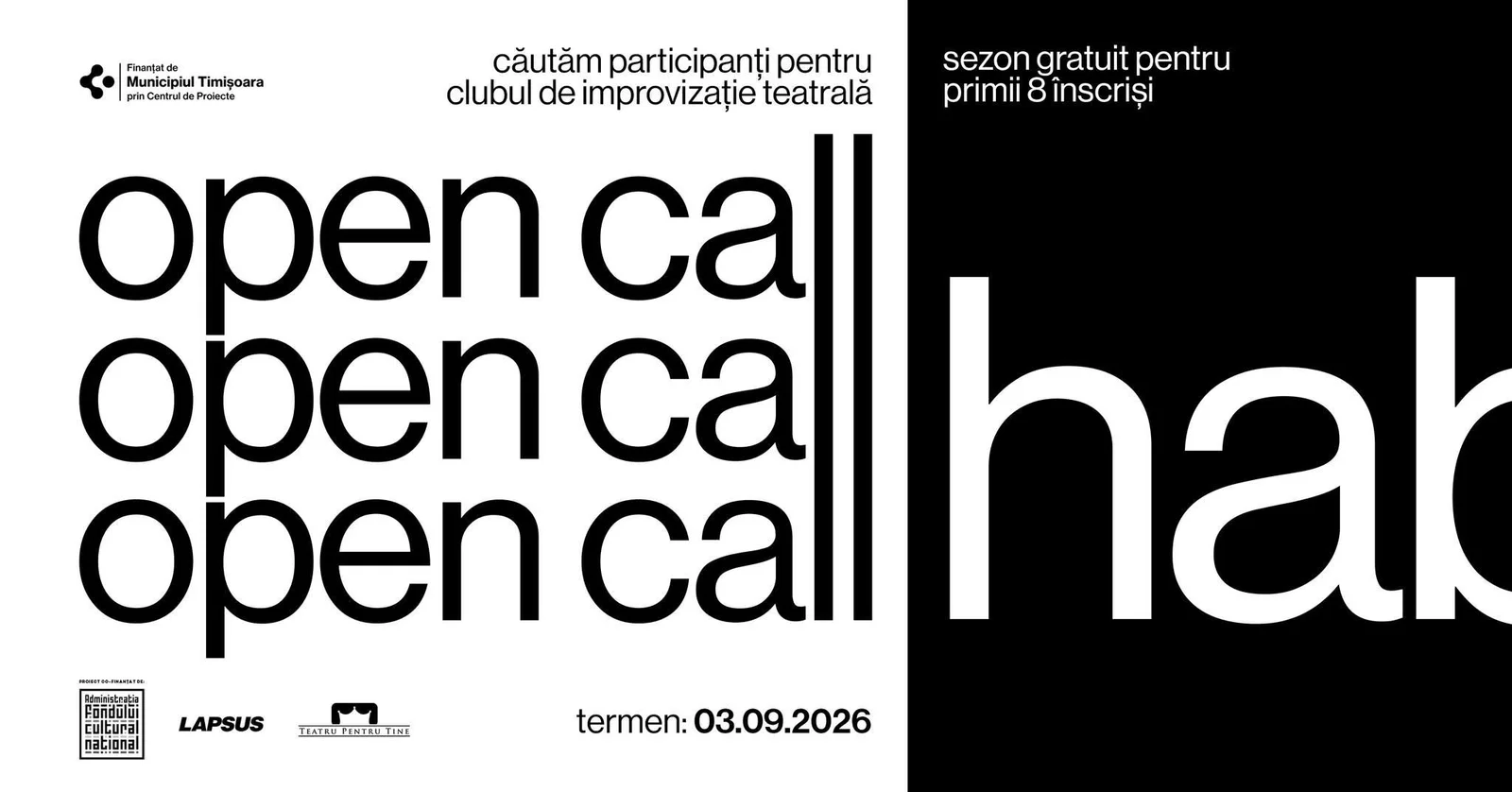 habitat B1 lansează un club de improvizație teatrală la Timișoara