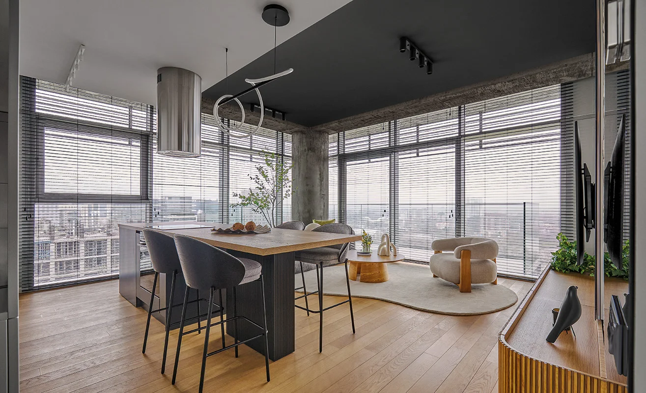 Un apartament din Floreasca între industrial și intimitate
