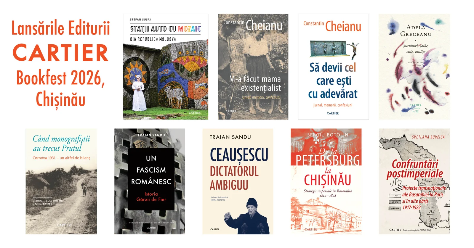 Editura Cartier, prezentă la Bookfest Chișinău cu dezbateri despre identitate și memorie