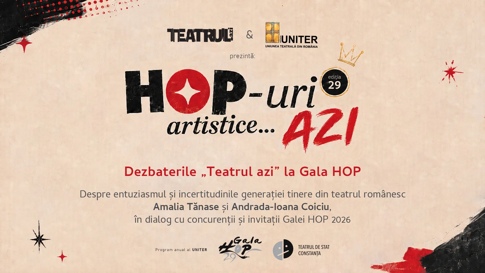 Dezbaterile „Teatrul azi" la Gala HOP 2026, la Constanța