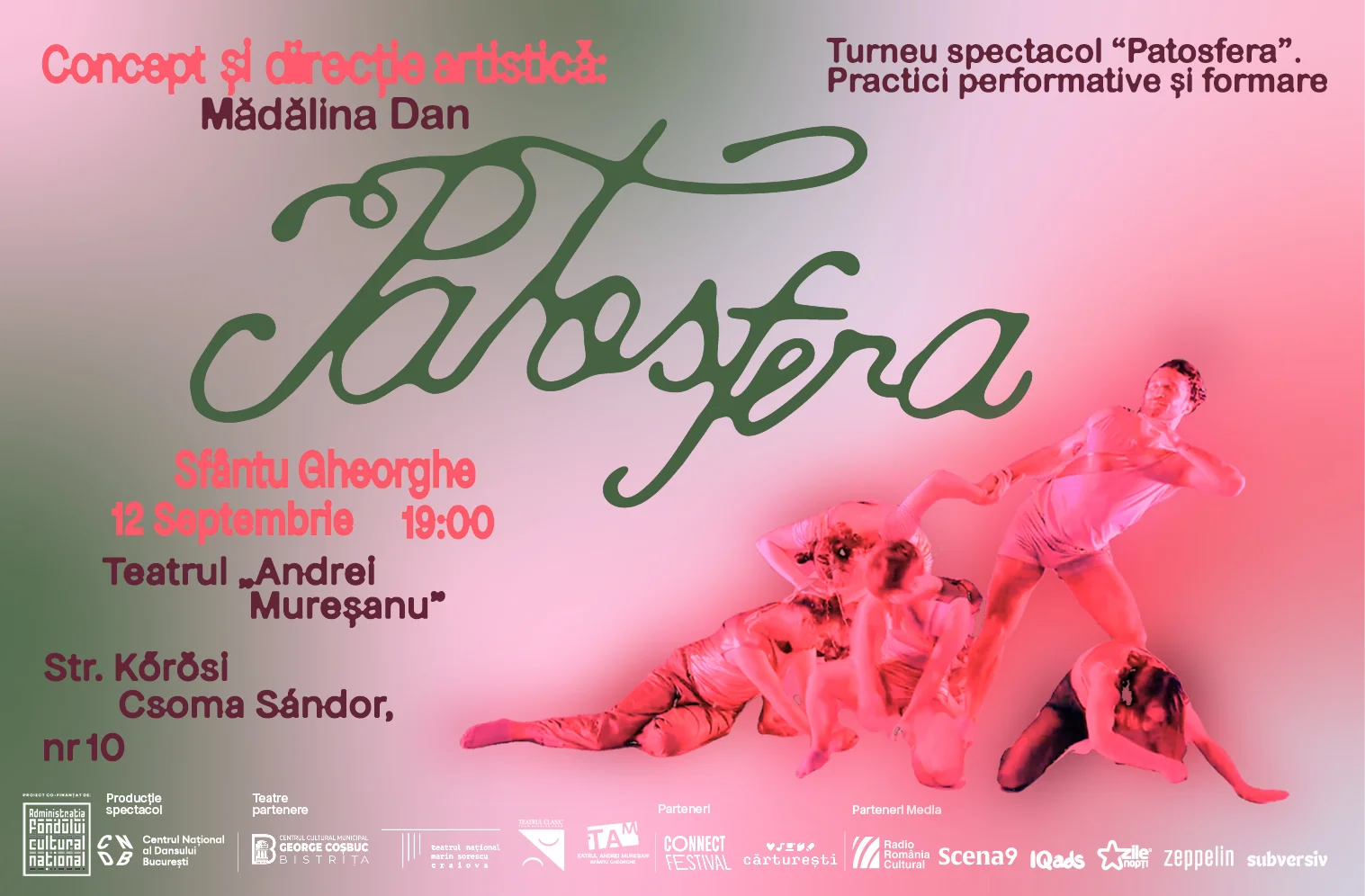 Patosfera, spectacol de dans contemporan CNDB, ajunge la Sfântu Gheorghe