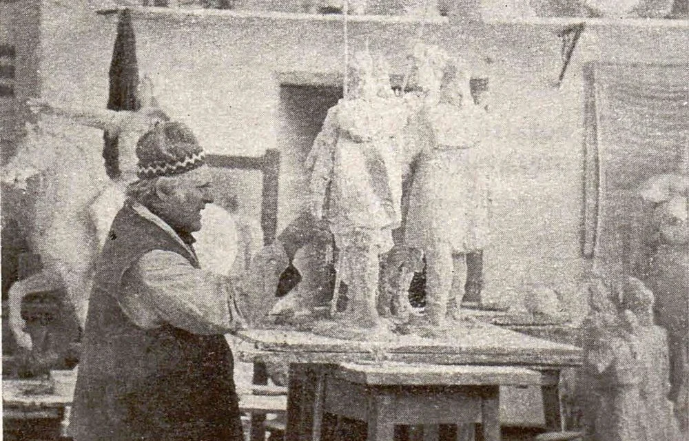 Iftimie Bârleanu în atelier, 1986 — o fotografie de epocă