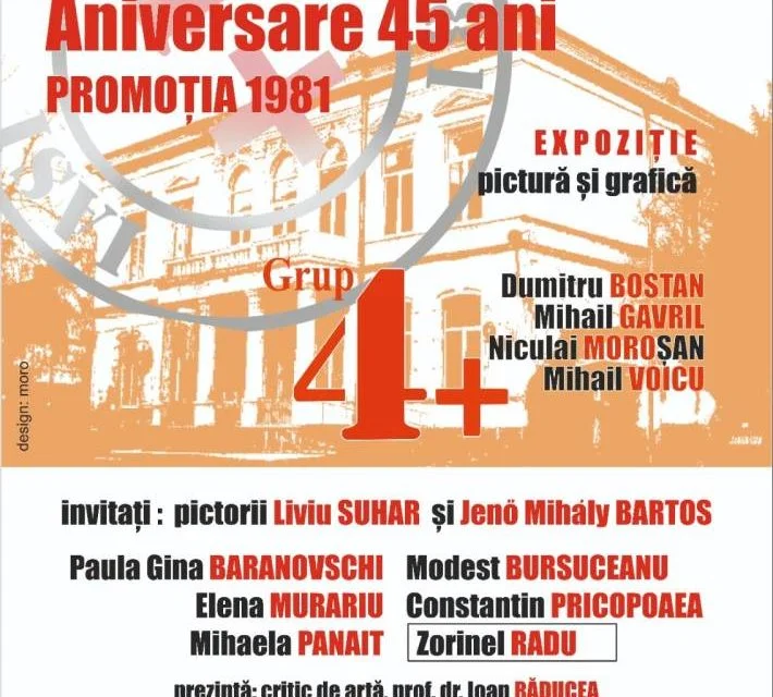 Grupul 4+ aniversează 45 de ani de la absolvire printr-o expoziție la Iași