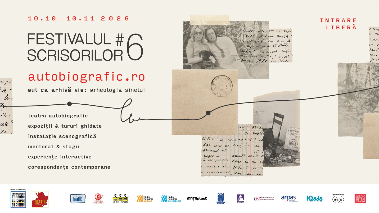 Festivalul Scrisorilor, ediția a VI-a, sub tema „Autobiografic"
