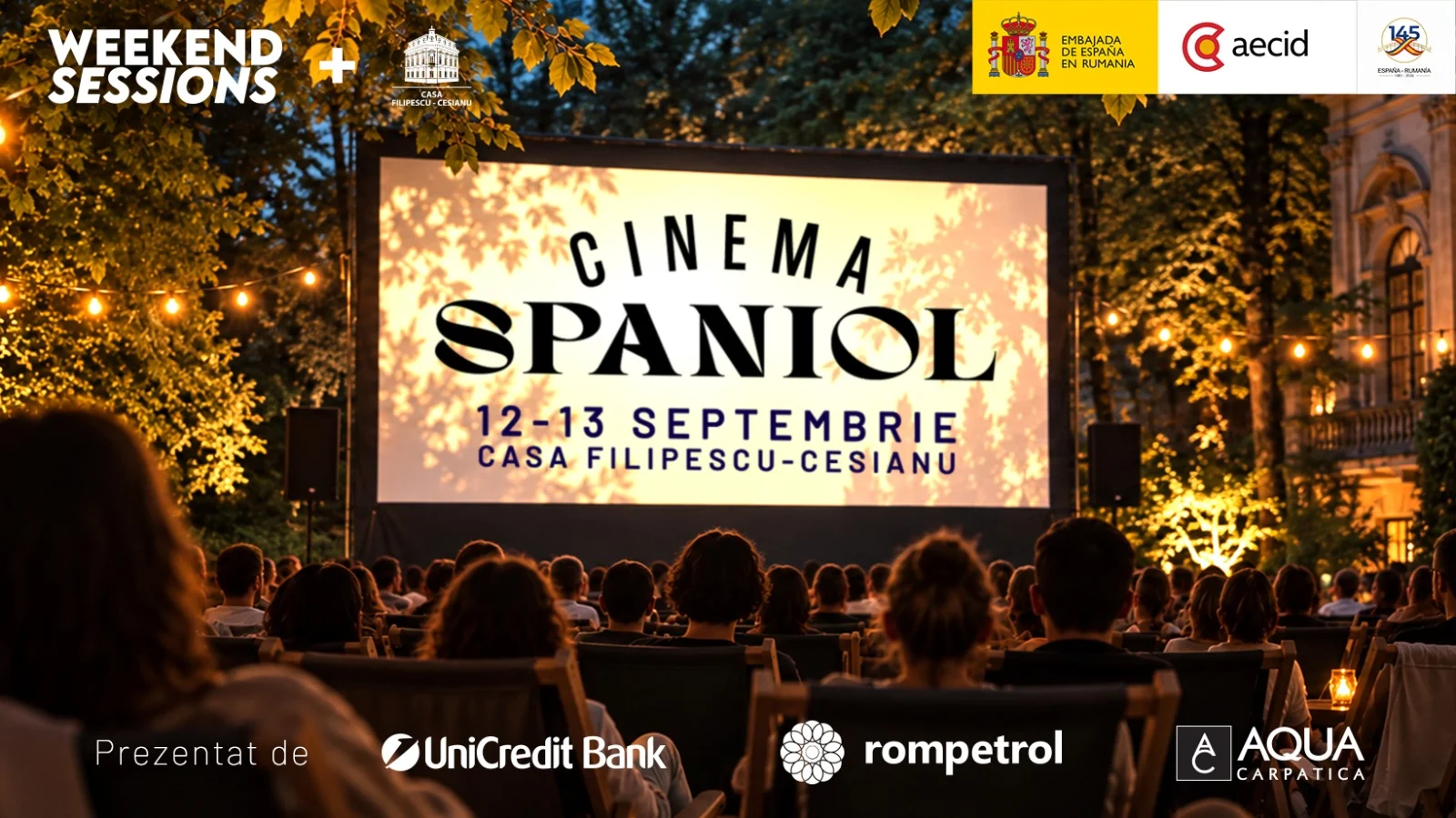 Cinema spaniol în aer liber, la Casa Filipescu-Cesianu, pe 12 și 13 septembrie
