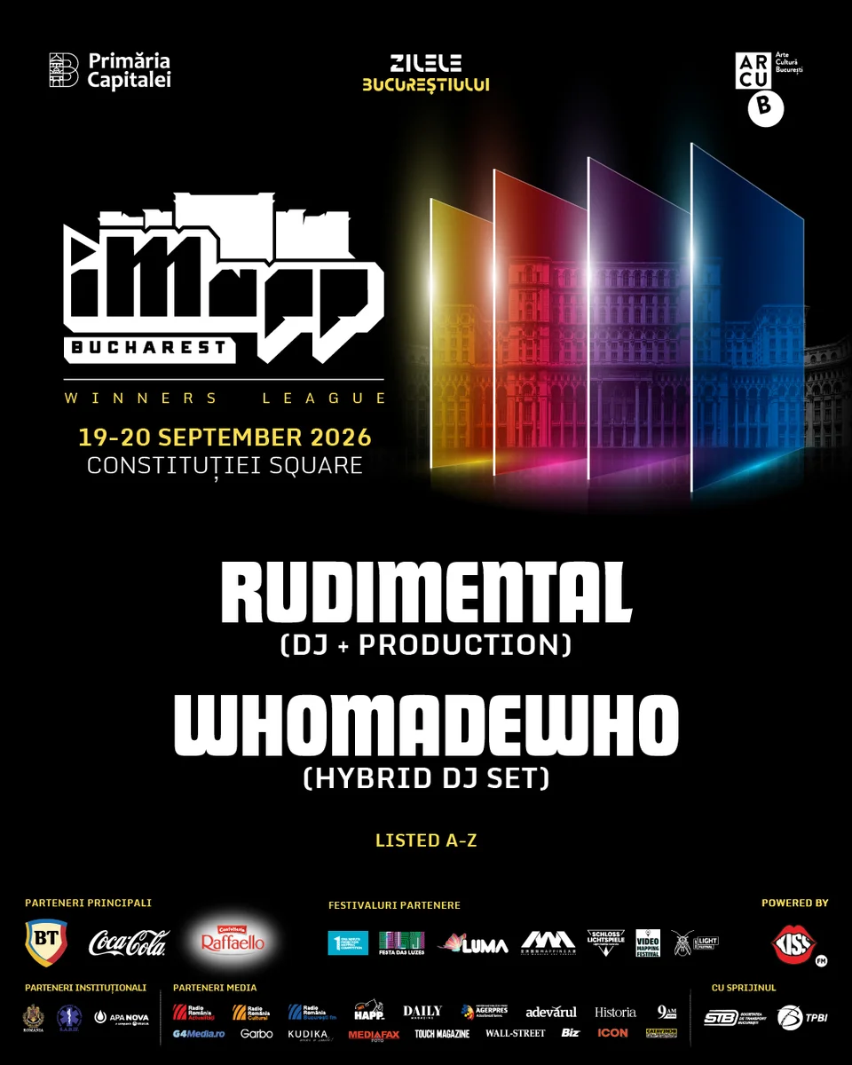Rudimental și WhoMadeWho, la iMapp Bucharest Winners League 2026