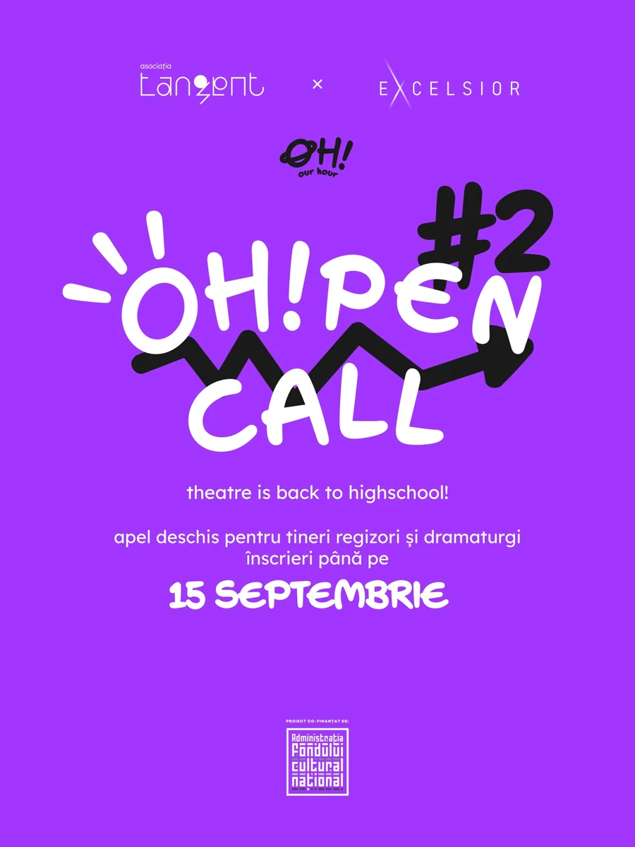 OUR HOUR! #2: open call pentru spectacole de teatru în licee