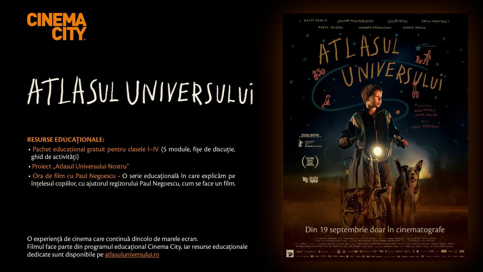 „Atlasul Universului" lansează un program educațional gratuit pentru școli