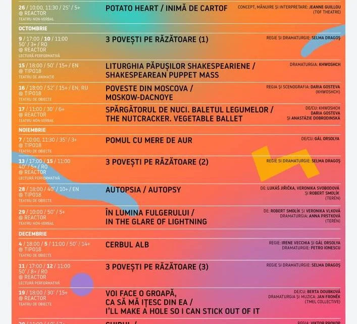 Reactor Cluj lansează Animat, program de teatru de obiect pentru 2026