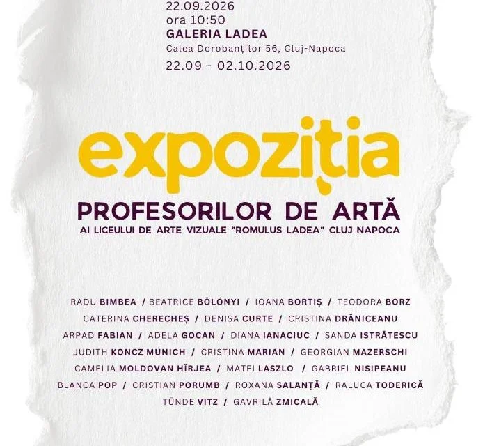 Profesorii Liceului „Romulus Ladea" din Cluj expun la Galeria Ladea