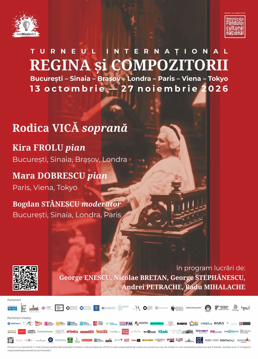 Turneul „Regina și Compozitorii" aduce poezia Carmen Sylva pe scene din șapte orașe