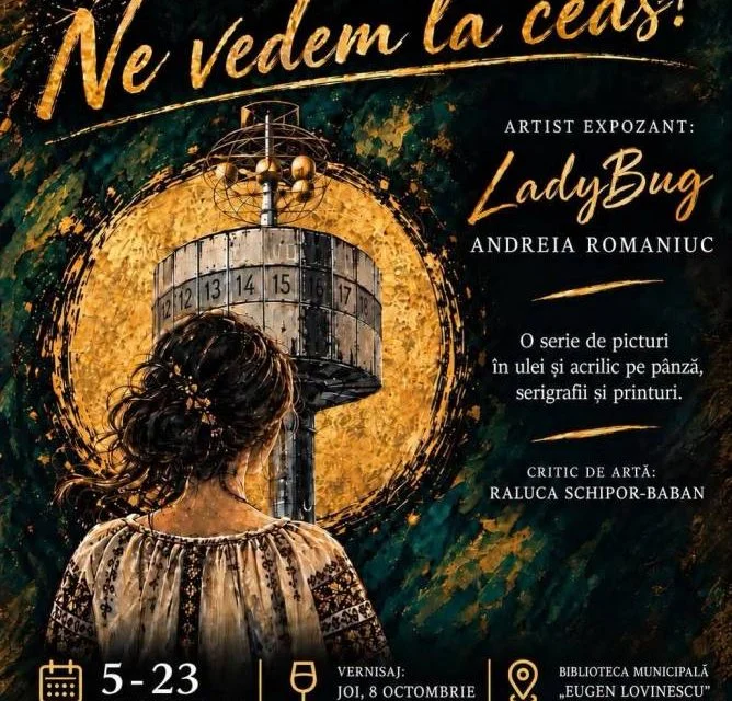 Andreia Romaniuc expune la Biblioteca „Eugen Lovinescu" din Fălticeni