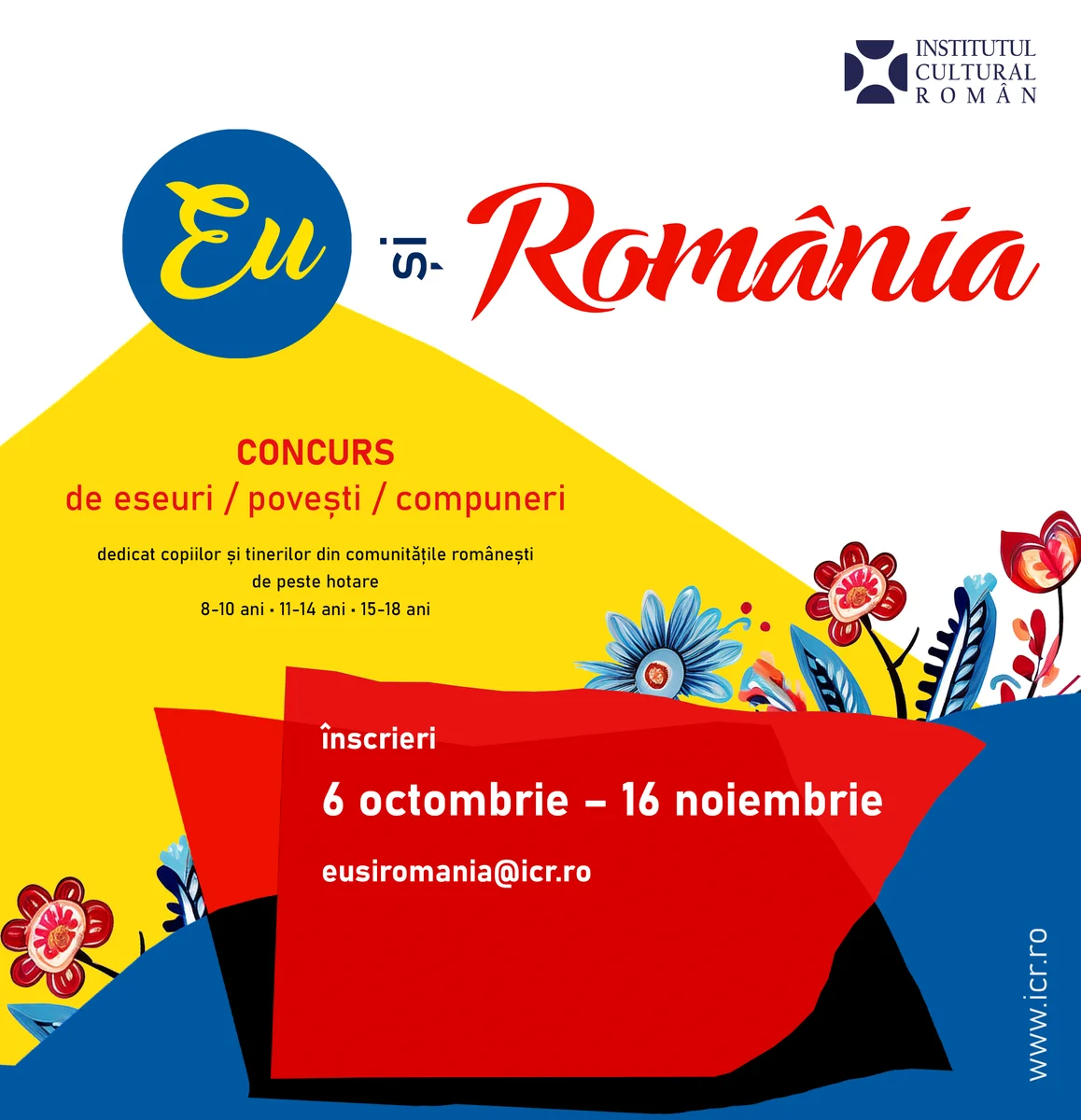 ICR lansează a IV-a ediție a concursului de eseuri „Eu și România"