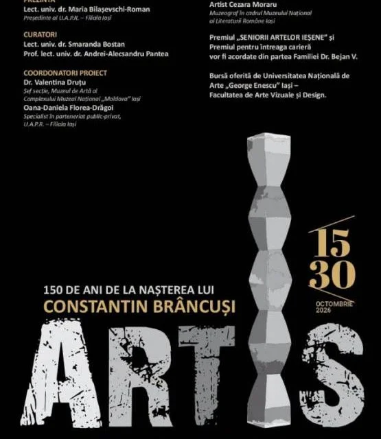 Salonul ARTIS/2026 omagiază 150 de ani de la nașterea lui Brâncuși la Iași