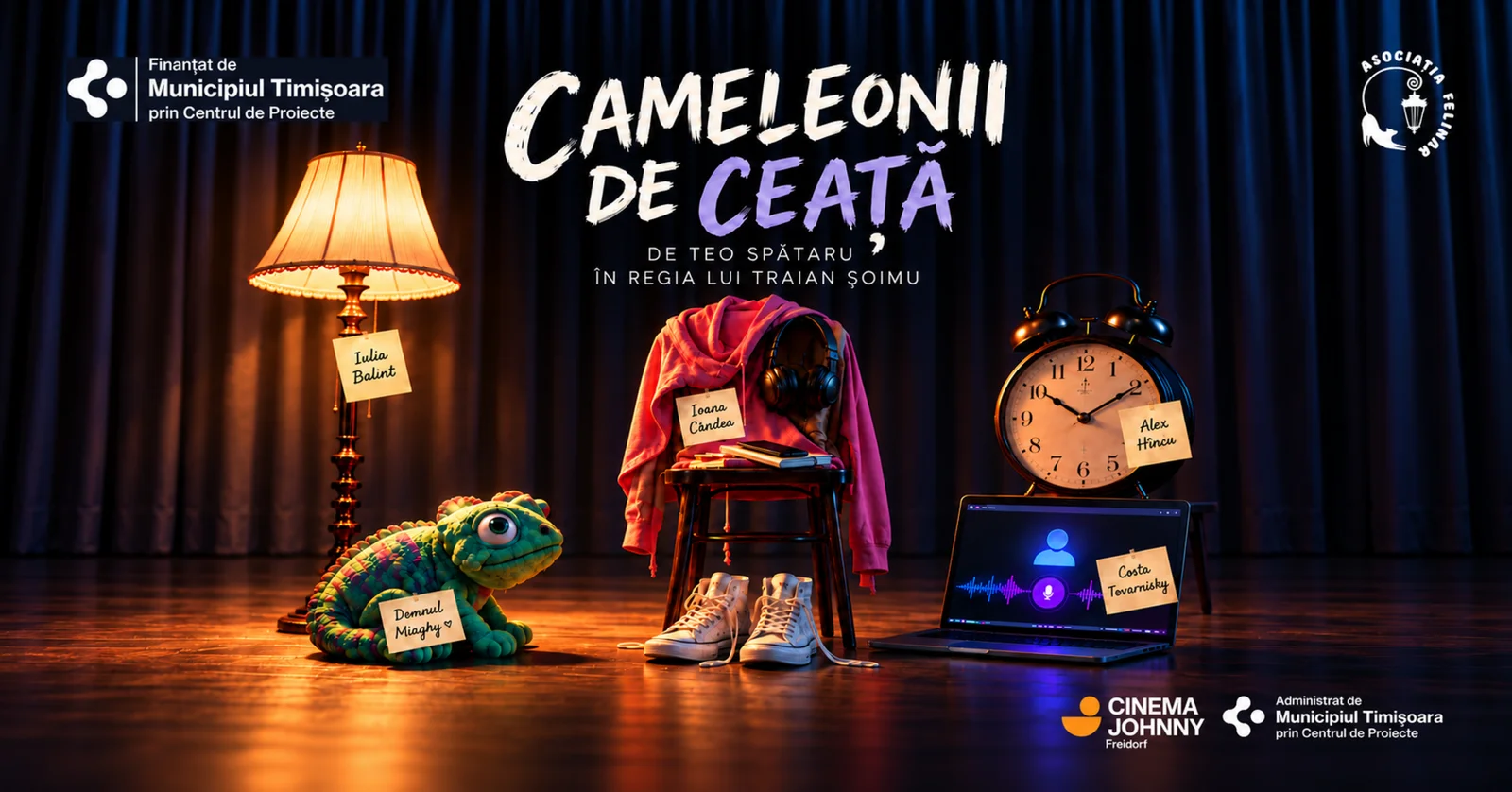 „Cameleonii de ceață", spectacol despre adolescență și rețele sociale, la Timișoara