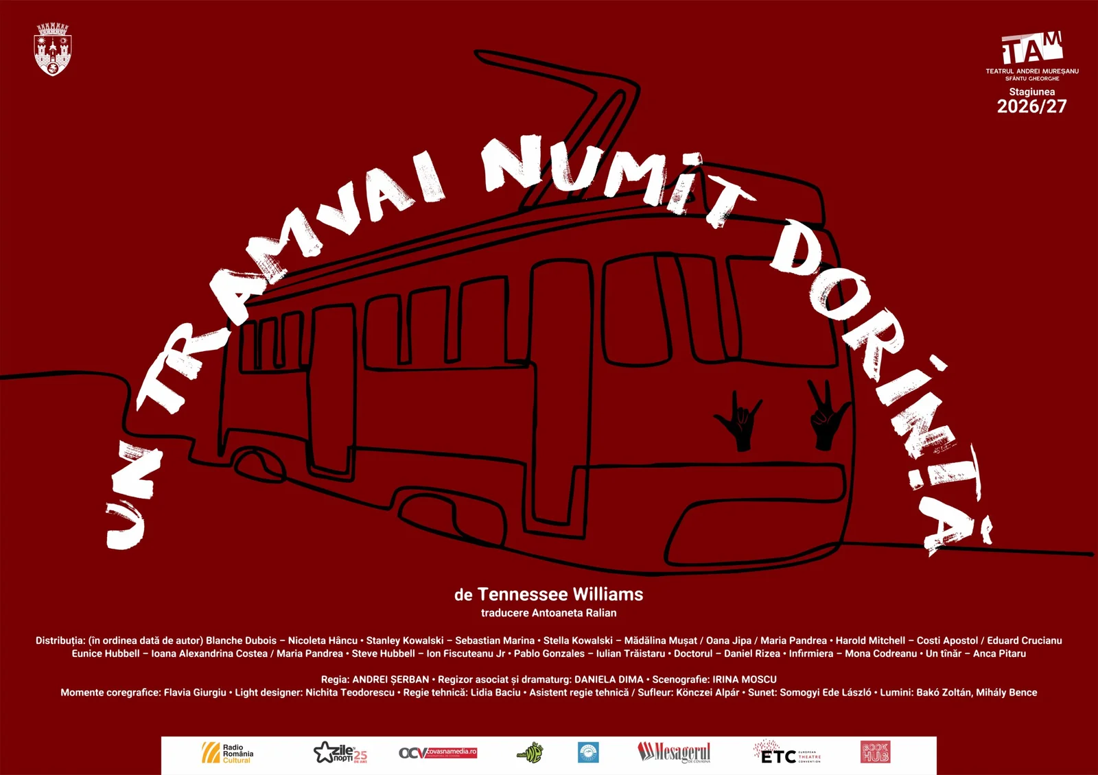 Andrei Șerban montează „Un tramvai numit dorință" la Sfântu Gheorghe