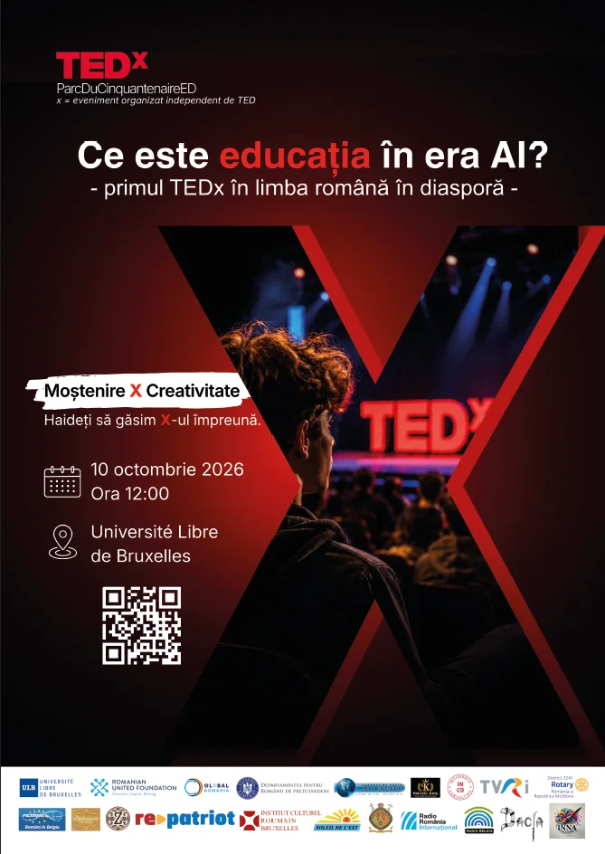 Prima ediție TEDx în română din afara țării, la Bruxelles în octombrie